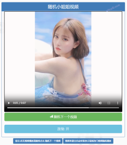 随机小姐姐视频api源码+接口版-云创项目库