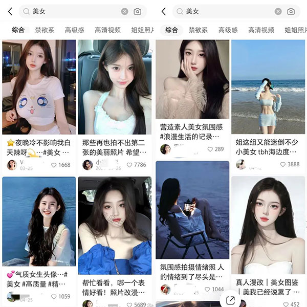 小红书气质美女套图，可矩阵长期操作-云创项目库