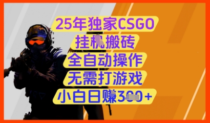 25年独家CSGO挂G搬砖，全自动操作，无需打游戏，小白日入3张+【揭秘】-云创项目库