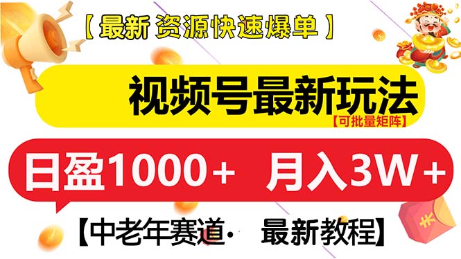 视频号最新玩法 中老年赛道 月入3W+-云创项目库