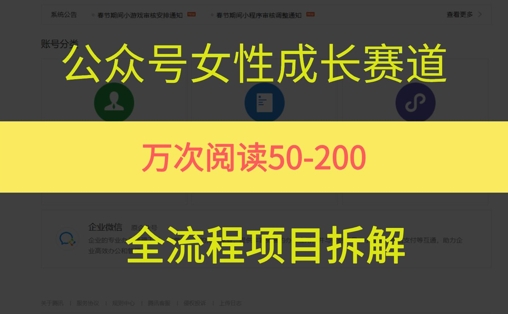 公众号女性赛道，最近爆火系列，条条作品阅读量10w+-云创项目库