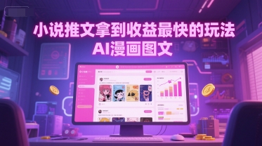 小说推文拿到收益最快的玩法，AI漫画图文-云创项目库