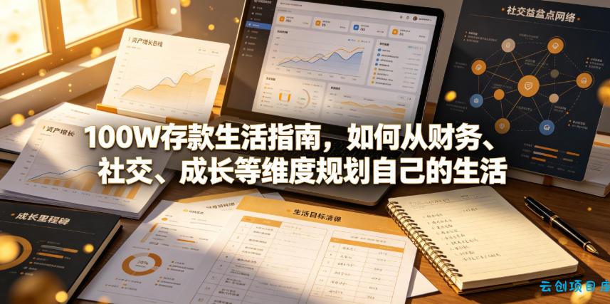 付费文章:100W存款生活指南,如何从财务、社交、成长等维度规划自己的生活-云创项目库