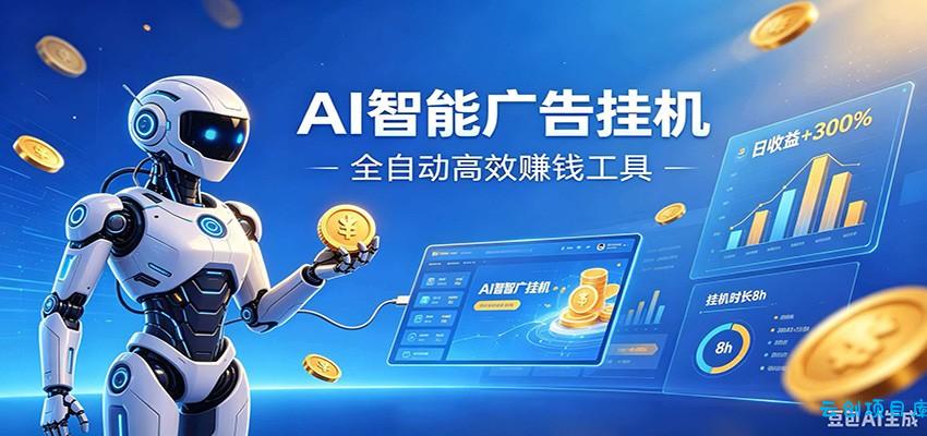 AI智能广告挂机，小白轻松上手，在家自动赚收益-云创项目库