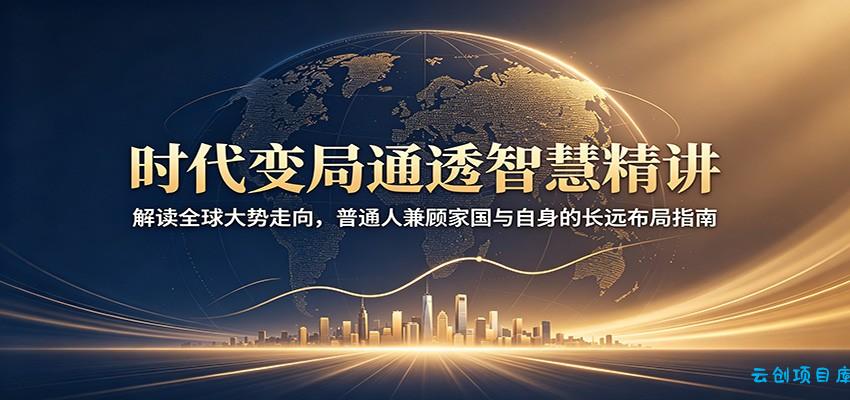 时代变局通透智慧精讲：解读全球大势走向，普通人兼顾家国与自身的长远布局指南-云创项目库