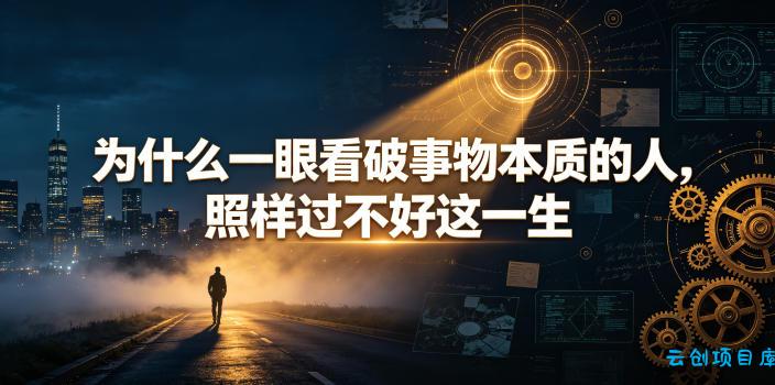 付费文章:为什么一眼看破事物本质的人,照样过不好这一生-云创项目库