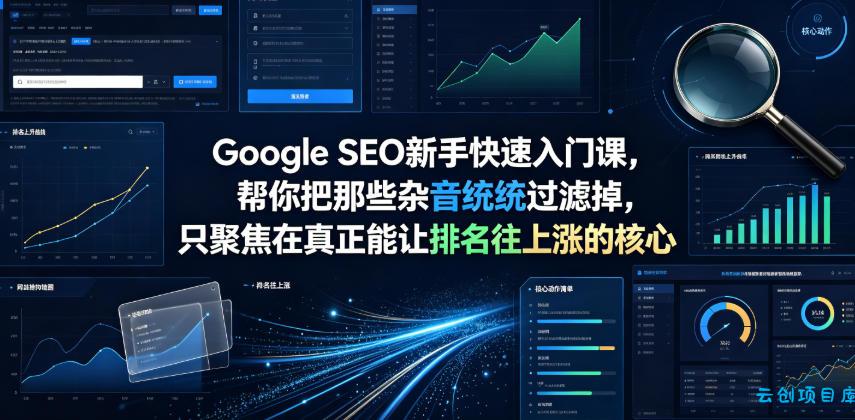 Google SEO新手快速入门课,帮你把那些杂音统统过滤掉,只聚焦在真正能让排名往上涨的核心动作【原创双语字幕】-云创项目库