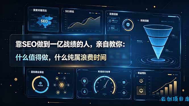 靠SEO做到一亿战绩的人，亲自教你：什么值得做，什么纯属浪费时间【原创双语字幕】-云创项目库