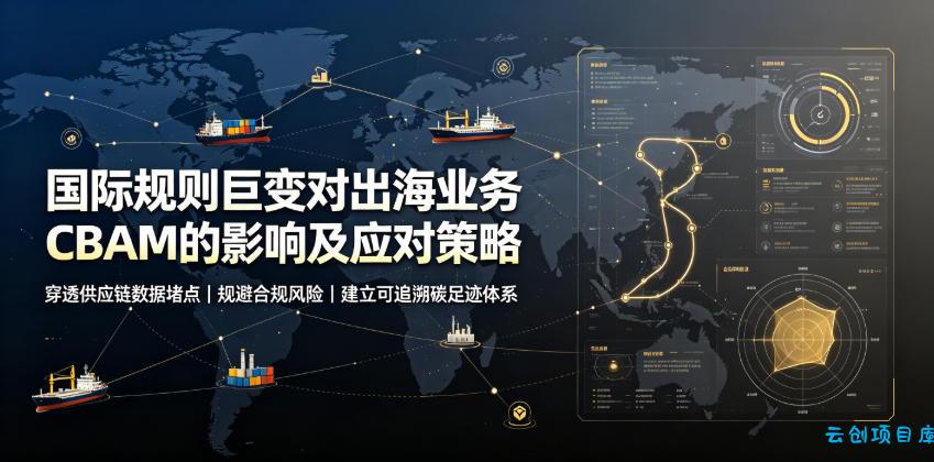 国际规则巨变对出海业务CBAM的影响及应对策略，帮助企业穿透供应链数据堵点，规避合规风险-云创项目库