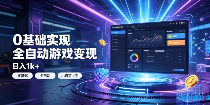 0基础实现全自动游戏变现，日入1k+，小白直接上手搞钱！【揭秘】-云创项目库