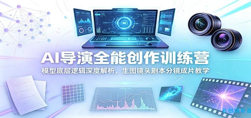 AI导演全能创作训练营：模型底层逻辑深度解析，生图镜头剧本分镜成片教学-云创项目库