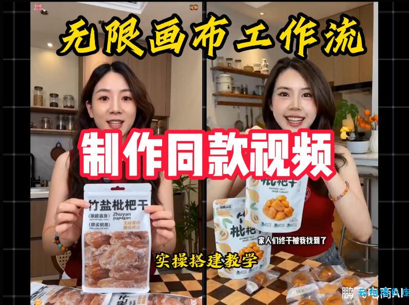 无限画布工作流一键复刻爆款带货视频，实操搭建，操作简单-云创项目库