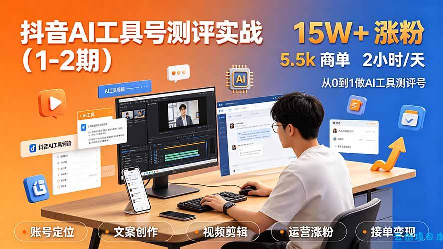 抖音AI工具号测评实战(1-2期-云创项目库