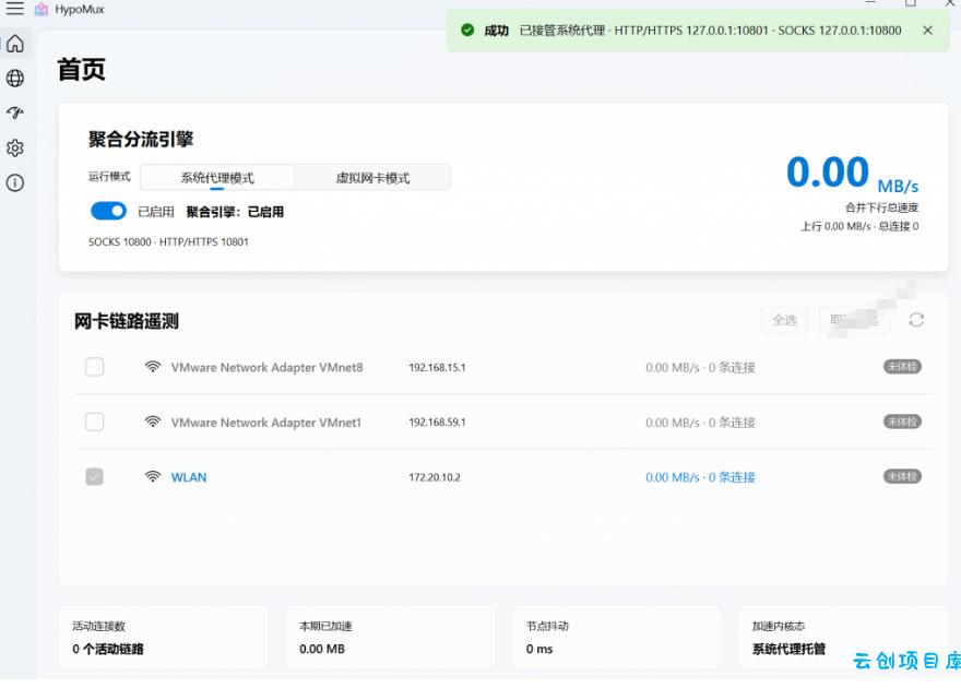 Github开源黑科技！多网卡网速聚合加速工具，一键让你的电脑网速起飞，这感觉也太爽了HypoMux