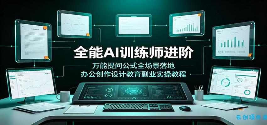 全能AI训练师进阶：万能提问公式全场景落地，办公创作设计教育副业实操教程-云创项目库