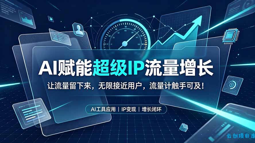 AI赋能超级IP流量增长：让流量留下来，无限接近用户，流量计触手可及！-云创项目库