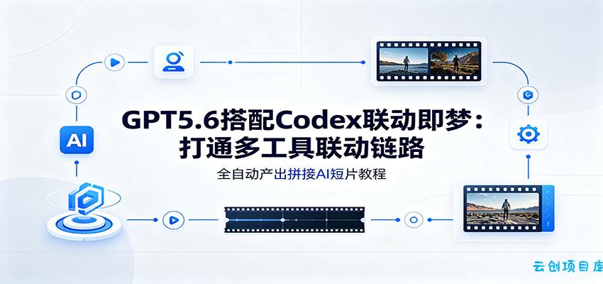 GPT5.6搭配Codex联动即梦：打通多工具联动链路，全自动产出拼接AI短片教程-云创项目库