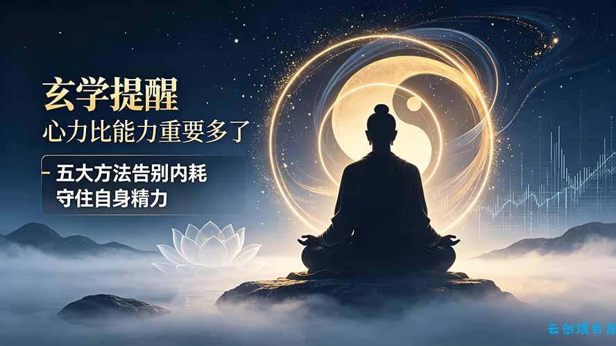 付费文章：玄学提醒-心力比能力重要多了，五大方法告别内耗守住自身精力-云创项目库