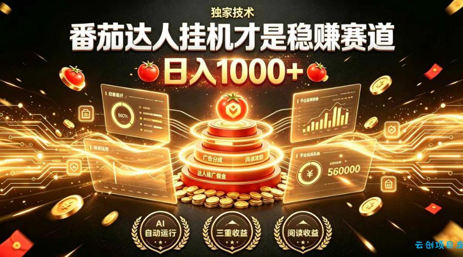 别再瞎找副业!番茄达人挂G才是稳賺赛道,日入1000+,全程傻瓜式操作,可矩阵放大【揭秘】