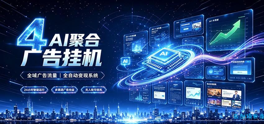 全域广告流量聚合，AI无人挂机稳赚佣金，打造长期稳定被动收入副业-云创项目库