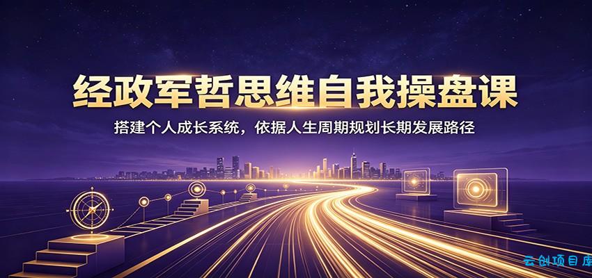 经政军哲思维自我操盘课：搭建个人成长系统，依据人生周期规划长期发展路径-云创项目库