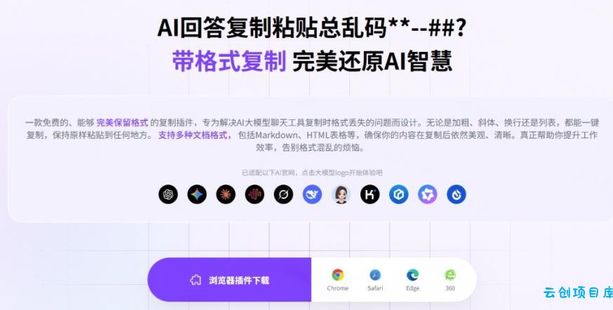 你的AI回答内容复制格式总乱码?完美一键保留原格式复制,办公宝藏浏览器插件Copy With Format