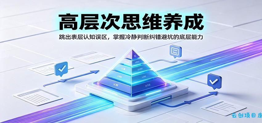 高层次思维养成：跳出表层认知误区，掌握冷静判断纠错避坑的底层能力-云创项目库