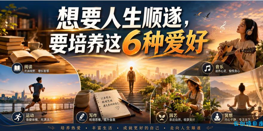 公众号付费文章:想要人生顺遂,要培养这6种爱好-云创项目库