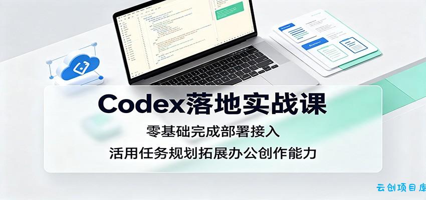 Codex落地实战课：零基础完成部署接入，活用任务规划拓展办公创作能力-云创项目库