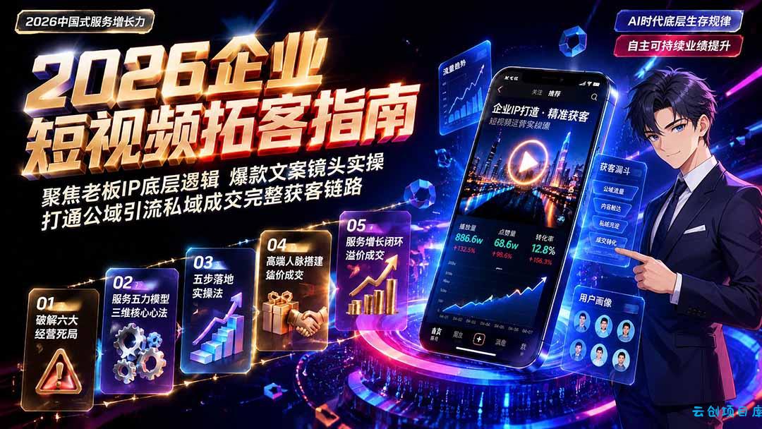 2026AI时代服务增长力实战课-无水印|五力模型三维心法教学,破解门店客源流失低价内卷实现长效业绩增长-云创项目库