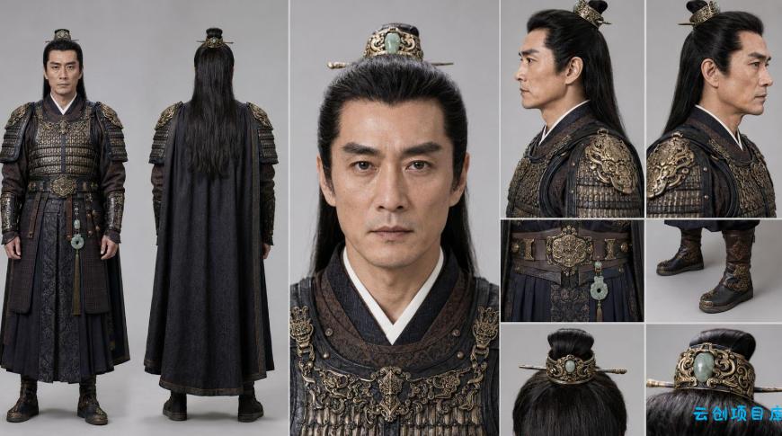 AI漫剧短剧人物资产200个古代言情人物+提示词,再也不用到处去找提示词生成人物了