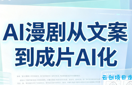 AI漫剧从文案到成片AI化-云创项目库