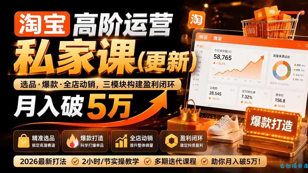 淘宝高阶运营私家课(更新26年-云创项目库