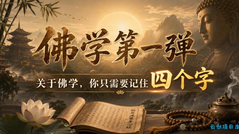 付费文章:佛学第一弹,关于佛学,你只需要记住四个字-云创项目库