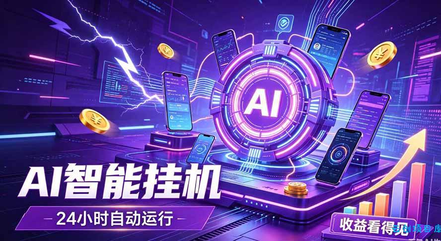 AI智能广告挂机，躺赚新模式 设备托管运行，解放双手持续变现-云创项目库