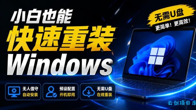 免U盘重装！这工具让小白也可快速重装Windows，支持无人值守配置，数据无忧CmzPrep_Rev2-云创项目库