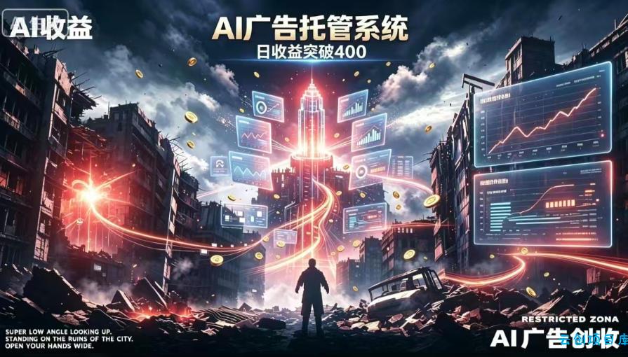 AI智能广告，全自动化运行，单日可达400+，小白新手0基础上手【揭秘】-云创项目库