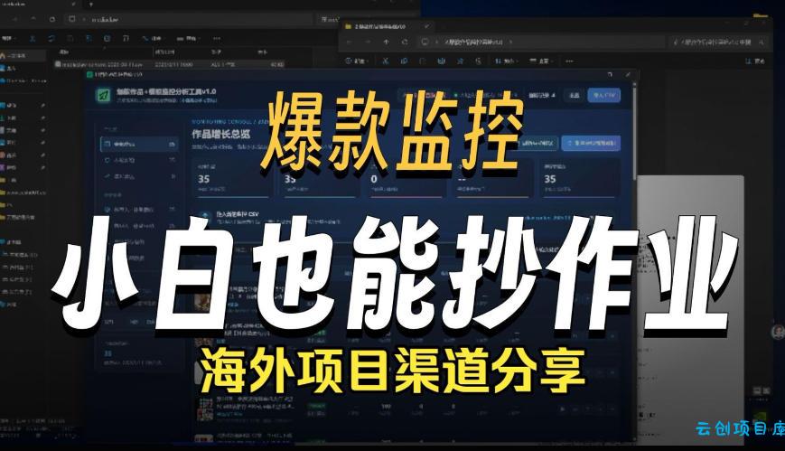 抖音爆款数据监控工具_海外网盘拉新渠道-云创项目库