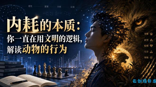 付费文章：内耗的本质：你一直在用文明的逻辑，解读动物的行为-云创项目库