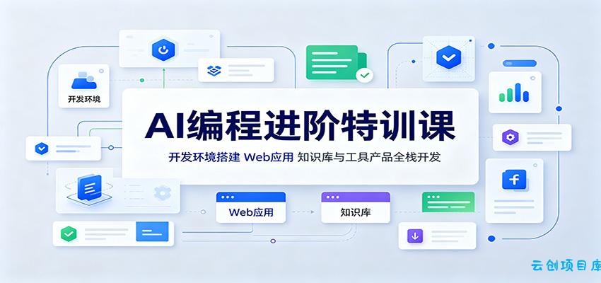 AI编程进阶特训课:开发环境搭建,Web应用、知识库与工具产品全栈开发-云创项目库