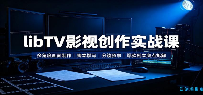 libTV影视创作实战课：多角度画面制作，脚本撰写，分镜叙事，爆款剧本爽点拆解-云创项目库