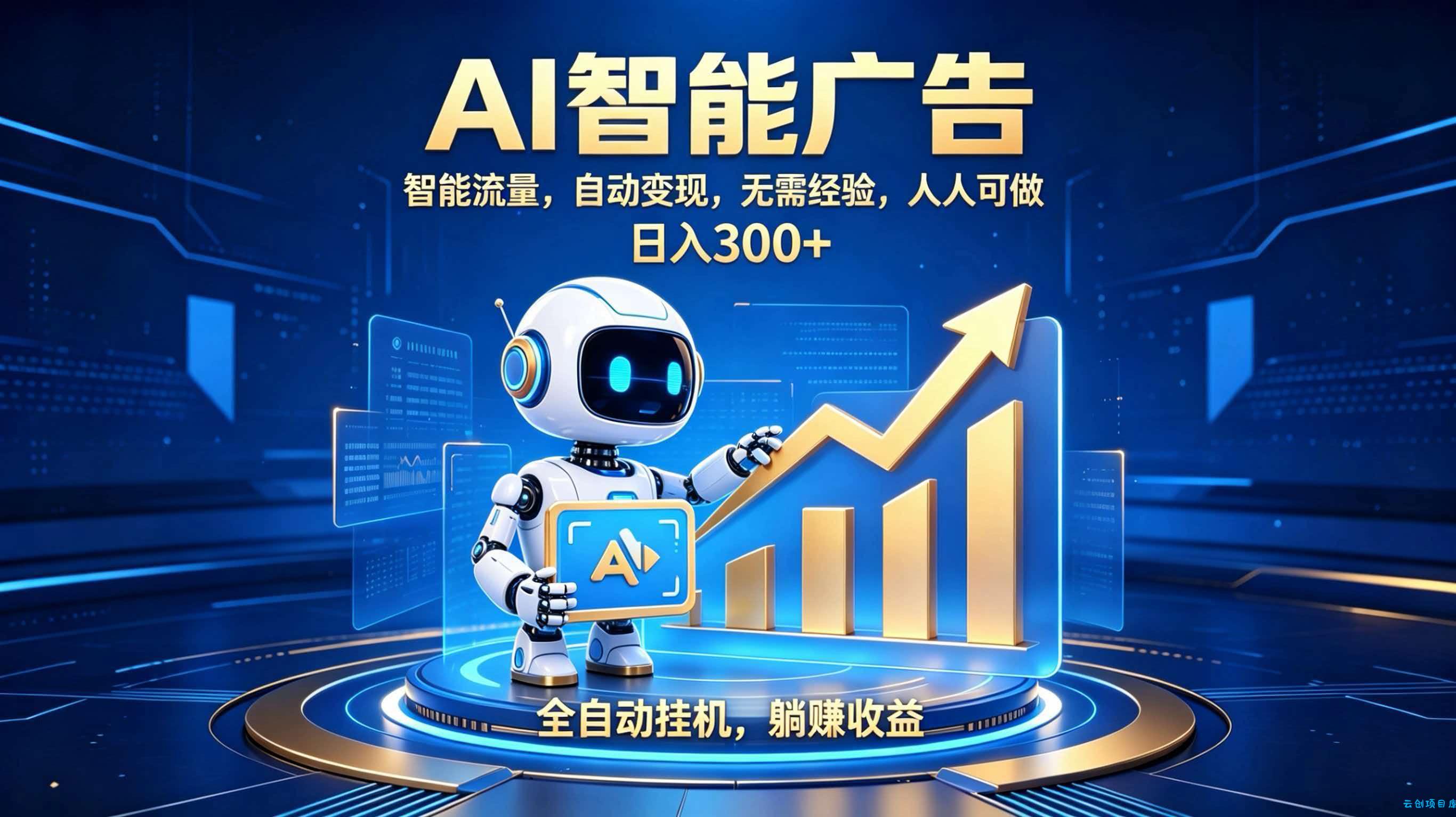 轻资产新赛道,全自动AI广告,打造持续收益-云创项目库