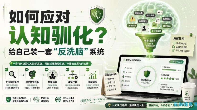 付费文章:如何应对认知驯化?给自己装一套“反洗脑”系统-云创项目库