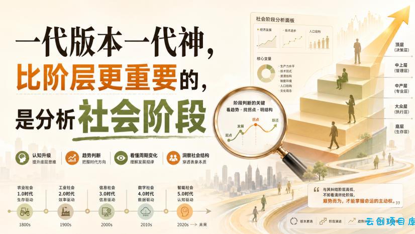 付费文章:一代版本一代神,比阶层更重要的,是分析社会阶段-云创项目库