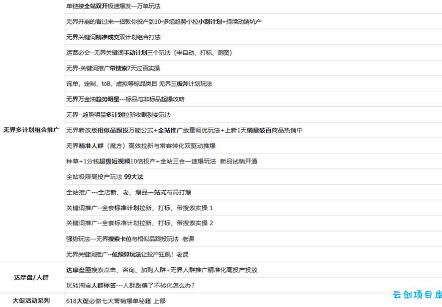 图片[2]-2026淘天开单秘籍PRO实战陪跑课程：全套落地运营玩法，一站式解决淘宝流量低、不出单难题(更新260823-云创项目库