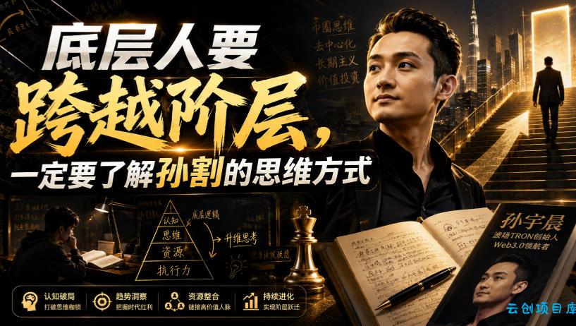 付费文章：底层人要跨越阶层，一定要了解孙割的思维方式-云创项目库