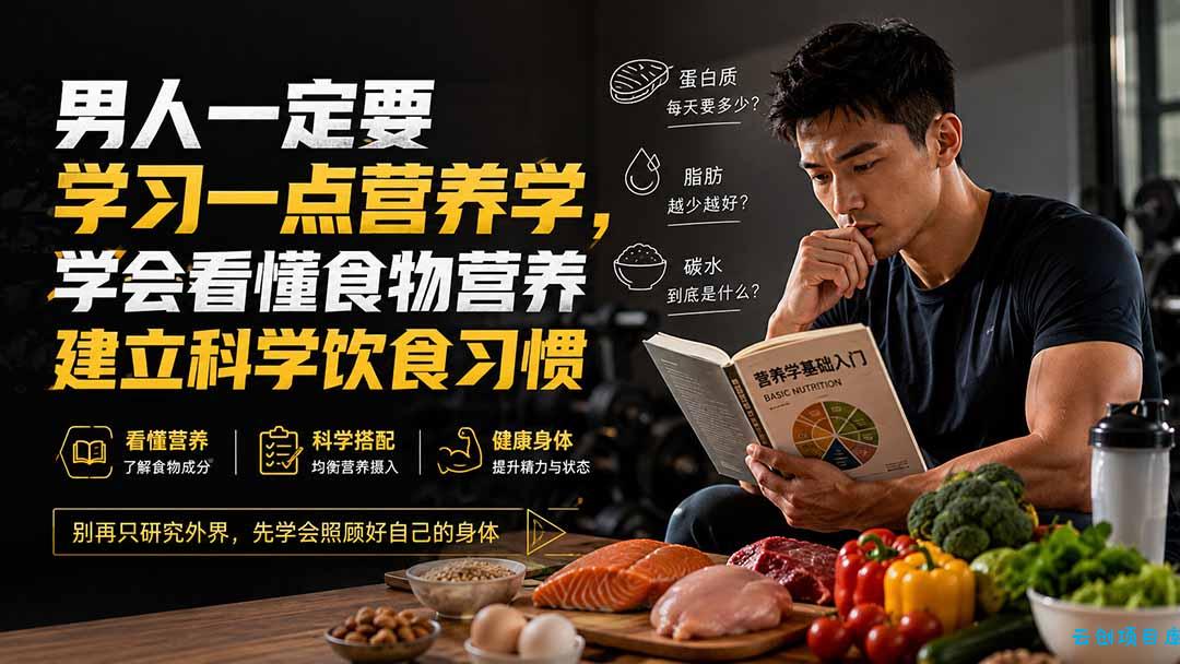付费文章：男人一定要学习一点营养学，学会看懂食物营养建立科学饮食习惯-云创项目库