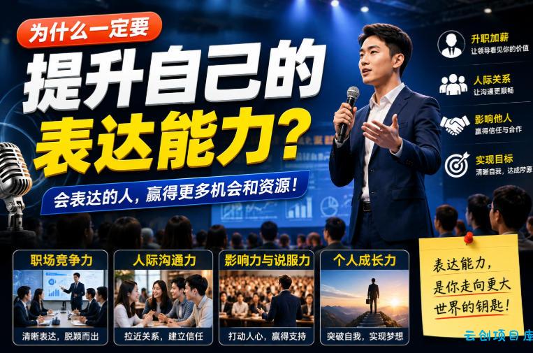 付费文章：为什么一定要提升自己的表达能力？-云创项目库