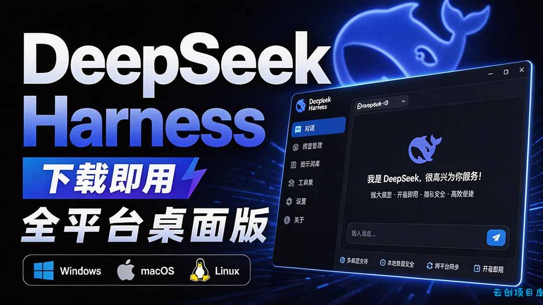 Github上近20万 Stars ，Harness 现在可以双击运行使用了， Harness 全平台桌面版 DSH Desktop-云创项目库
