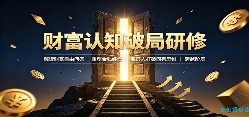 财富认知破局研修：解读”孙割”，重塑金钱观念，底层人打破固有思维跨越阶层-云创项目库